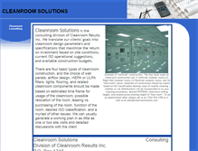 Tablet Screenshot of cleanroomsolutions.com